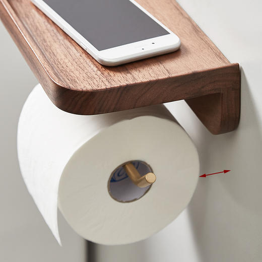 初心| 铜木壁挂纸巾架浴室洗手间 商品图4