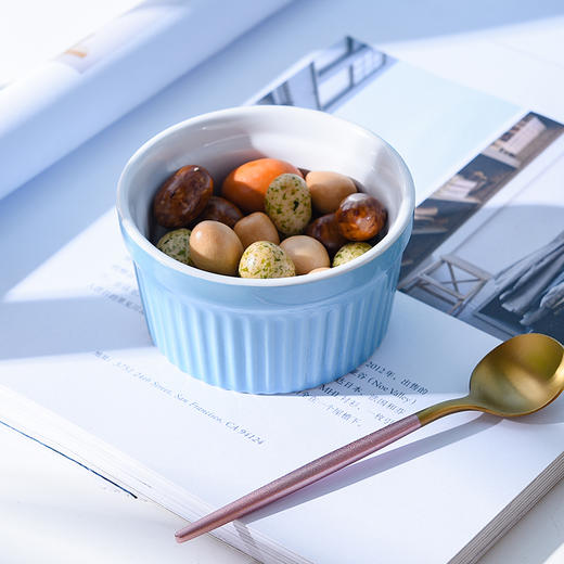 【烘焙碗条纹盅】陶瓷烤碗布丁碗烘焙条纹盅蛋糕模具杯烤箱空气炸锅蒸蛋甜品炖盅 商品图5