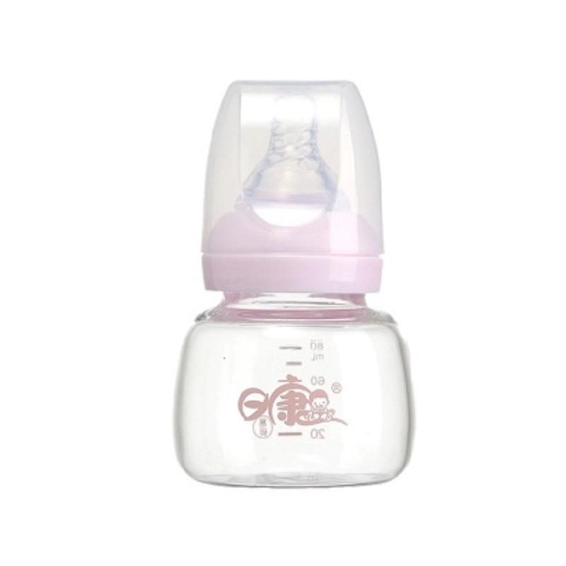 日康 果汁玻璃奶瓶 80ml RK3057 颜色随机JPY带授权招加盟代理