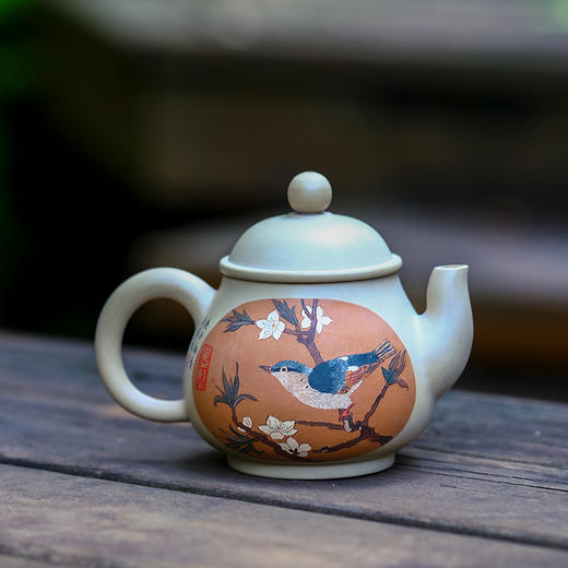 李由页  花鸟壶 商品图0