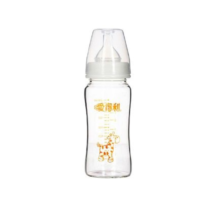 爱得利IVORY 晶钻玻璃宽口奶瓶 240ml Y1023 随机JPY带授权招加盟代理