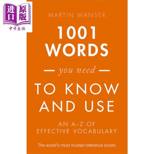 预售 【中商原版】牛津英语：你需要了解和使用的1001个有效单词 英文原版 1001 Words You Need To Know and Use Martin Manser 商品图0