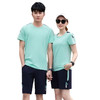 SPYG-9084VCSDF夏季圆领宽松短袖情侣休闲跑步运动服两件套 商品缩略图4