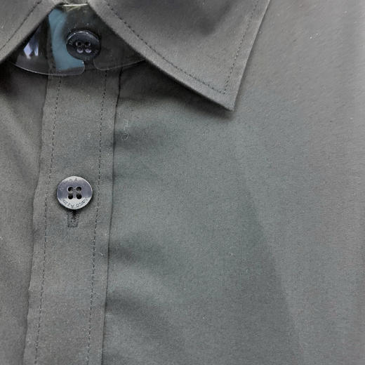 Marco Azzali 黑色棉锦弹短袖衬衫 C3858200 商品图1