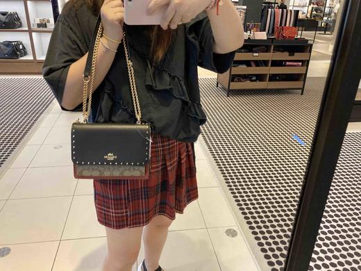 铆钉蛇纹降价了￥1550到手‼️Coach Klare 风琴包 铆钉拼老花 商品图5