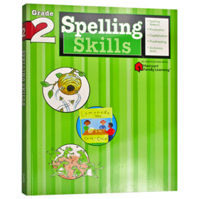 Flash Kids 小学英语拼读技巧二年级 英文原版 Spelling Skills Grade 2 美国教材教辅Harcourt Family Learning 家庭英文学习