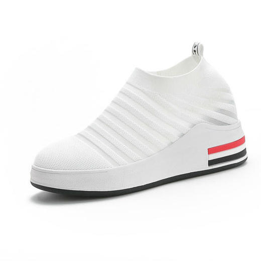 LMSN-A19新款时尚飞织网面透气厚底内增高百搭运动休闲鞋 商品图4