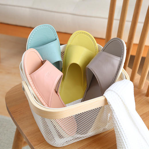 【防滑耐磨，有亲子款】拖鞋PU皮凉拖夏季新款居家凉拖鞋情侣鞋办公室内地板透气PVC防滑底亚麻拖鞋儿童拖鞋男女拖鞋 商品图5