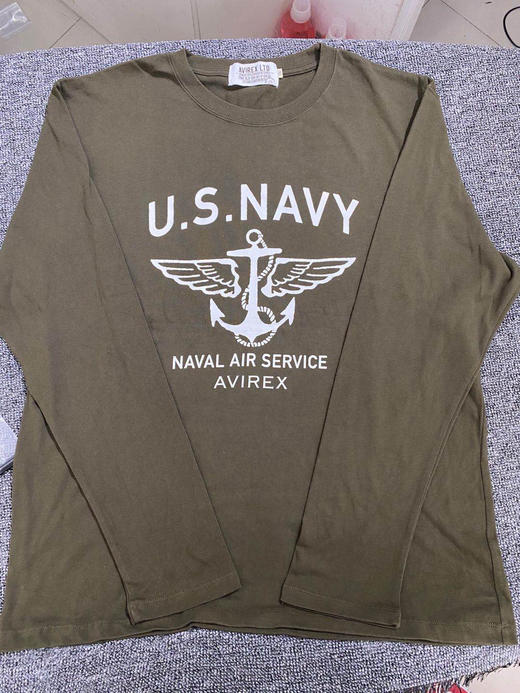 军潮！Avirex美军官方供应商！U.S Navy海军长袖T恤！标全正品保真 商品图4