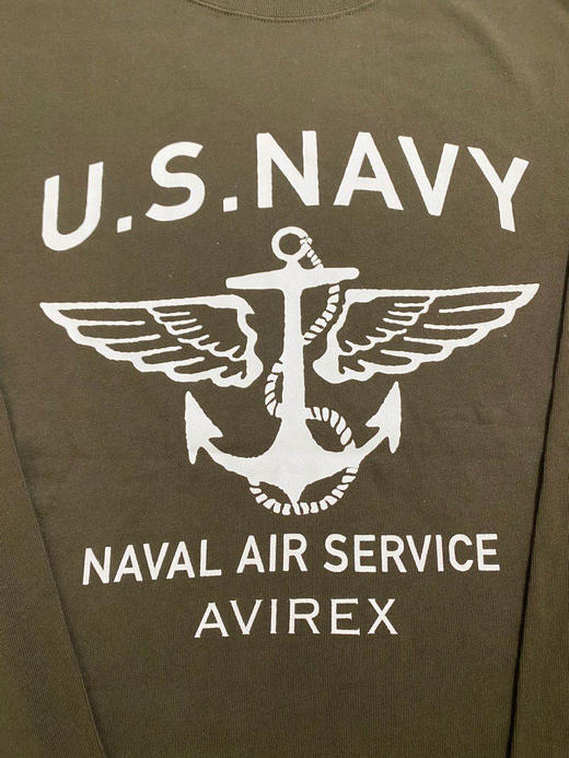 军潮！Avirex美军官方供应商！U.S Navy海军长袖T恤！标全正品保真 商品图9
