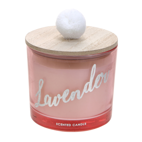 BUTTER LAVENDER lid candle pink 薰衣草带 盖蜡烛粉红色 11cmJPY带授权招加盟代理