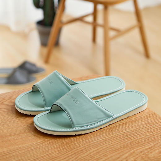 【防滑耐磨，有亲子款】拖鞋PU皮凉拖夏季新款居家凉拖鞋情侣鞋办公室内地板透气PVC防滑底亚麻拖鞋儿童拖鞋男女拖鞋 商品图3