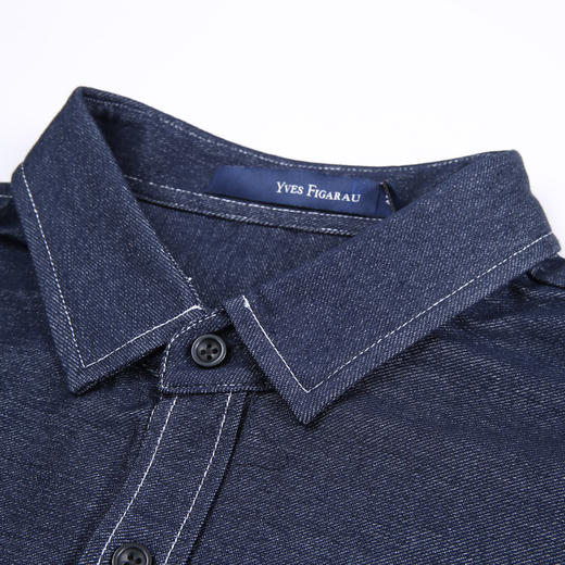 YvesFigarau伊夫·费嘉罗秋冬商务休闲简约舒适抗皱长袖衬衫862306 商品图3