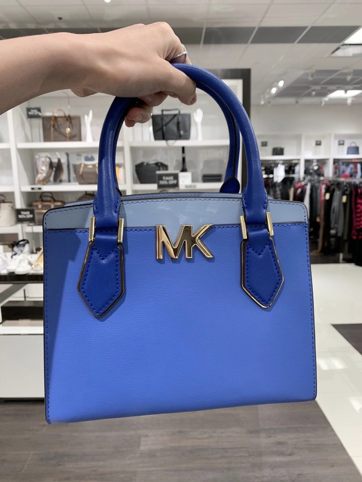 高级拼色款!mk mott手提包78159708