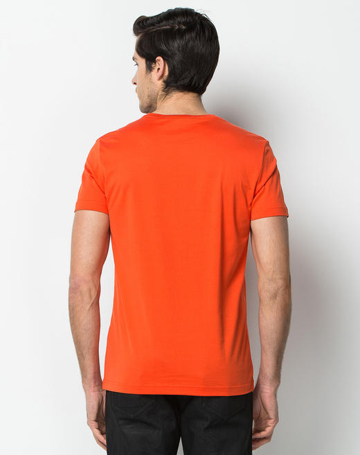 Marco Azzali 橙色圆领印花T恤 T3848900 商品图1