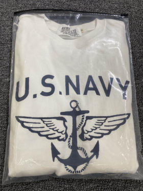 军潮！Avirex美军官方供应商！U.S Navy海军长袖T恤！标全正品保真