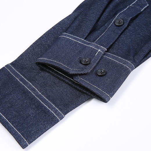 YvesFigarau伊夫·费嘉罗秋冬商务休闲简约舒适抗皱长袖衬衫862306 商品图8