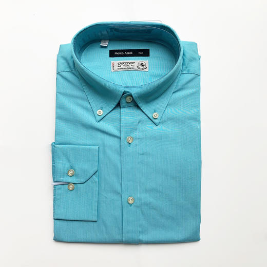 Marco Azzali 湖蓝色长袖衬衫 C3626600 商品图0