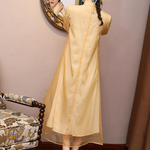 MW-4DT2020爆款2020夏新款刺绣改良旗袍连衣裙 商品图3