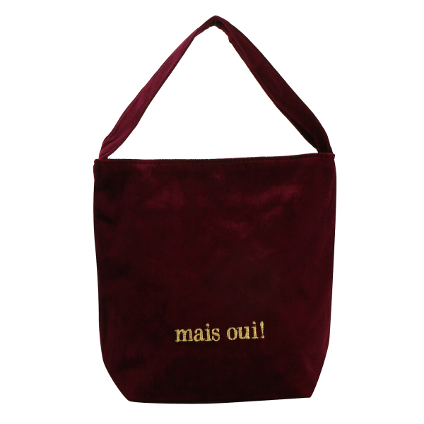 BUTTER Velvet Mini Tote Bag Red Wine天鹅绒迷你手提袋红酒JPY带授权招加盟代理