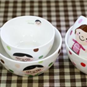 大创家庭爸爸妈妈空气4p	Daiso Bowl set 饭碗四件套JPY带授权招加盟代理