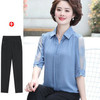 XK-YM1801阔太太中年妈妈夏装两件套 商品缩略图1