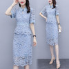 HT-8762 2020年新款改良旗袍蕾丝短袖套装裙子 商品缩略图1