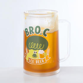 BT Broccoli Ice Beer Mug西兰花奶油冰啤酒杯JPY带授权招加盟代理