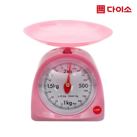 大创厨房秤2kg-1015801 Daiso Electronic Scale 粉色JPY带授权招加盟代理 商品图0