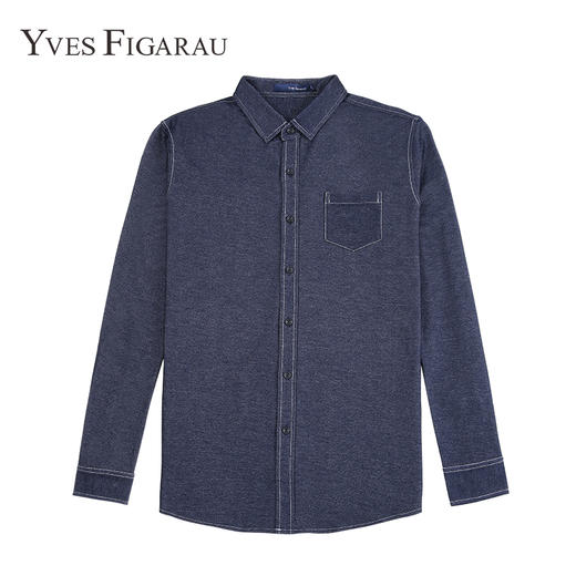 YvesFigarau伊夫·费嘉罗秋冬商务休闲简约舒适抗皱长袖衬衫862306 商品图2