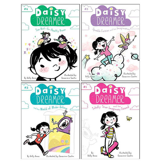 梦想家女孩黛西儿4册盒装 英文原版 The Daisy Dreamer Collection 儿童英语课外阅读 小学趣味故事桥梁章节书 商品图1