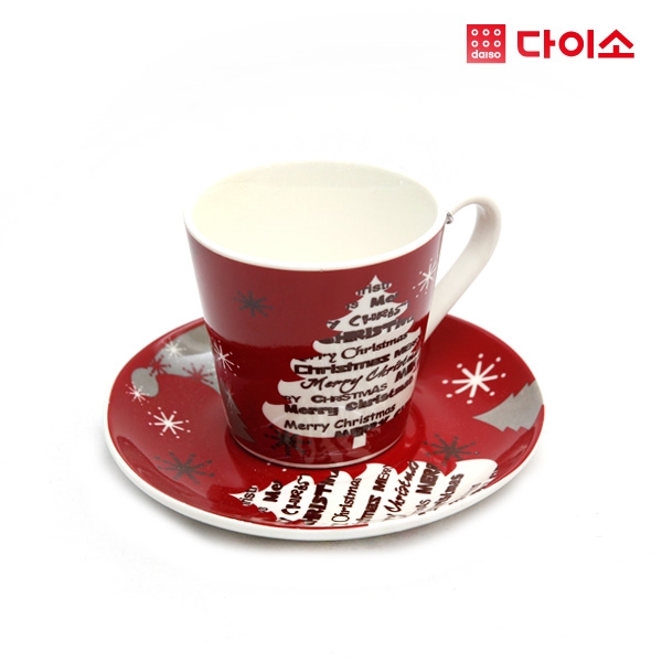 [Daiso]MJ Christmas Coffee Cup Set-69286[大创]圣诞咖啡杯套装JPY带授权招加盟代理