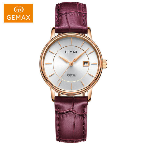 p格玛仕女表防水全自动日历简约时尚纯机械女士手表