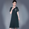 XA-88m9501新款阔太太高贵过膝裙气质妈妈连衣裙 商品缩略图3
