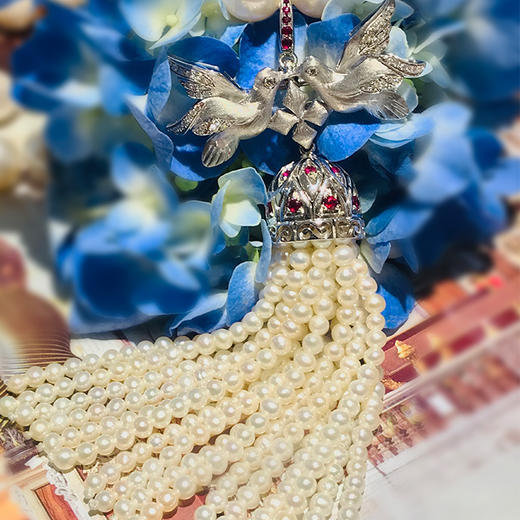 教堂白鸽珍珠吊坠\胸针【现货不含珠链】 商品图1