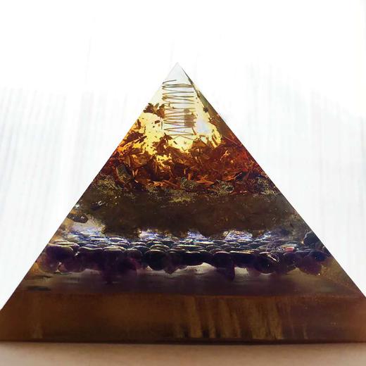 orgonite奥根能量金子塔摆件-财富奥根塔