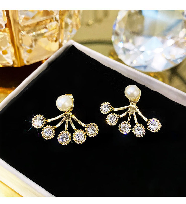 原价339特卖价52bazaar饰品韩国小巧简约珍珠耳环一款两戴耳钉s925