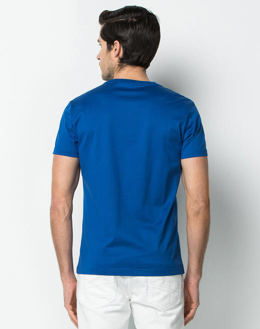 Marco Azzali 蓝色圆领印花T恤 T3848600 商品图1