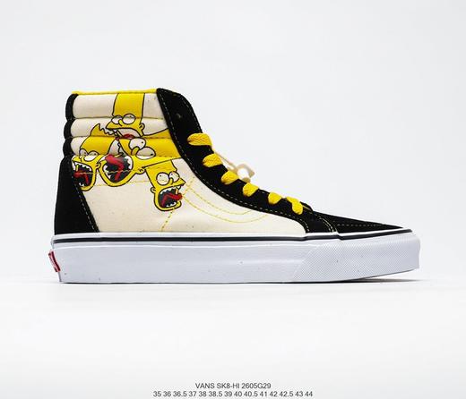 万斯vans卡通人物辛普森高帮 休闲时尚百搭舒适个性潮流板鞋