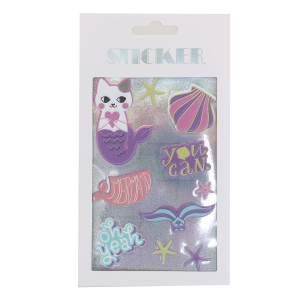 BUTTER Fluffy sticker 蓬松贴纸 手账粘贴 可爱文具 猫猫美人鱼JPY带授权招加盟代理