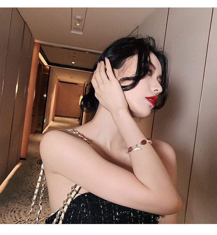 原价46900特卖价68bazaar饰品巴洛克珍珠手链鱼尾ins小众设计学生闺蜜