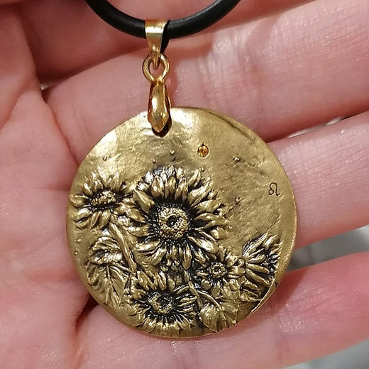 十二星座花铜章吊坠 商品图6