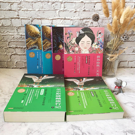 小树苗经典文库·世界儿童文学名著彩图全译本第五辑(6册套装）假如给我三天光明  尼尔斯骑鹅旅行记上、下  海底两万里上、下  汤姆索亚历险记 商品图3