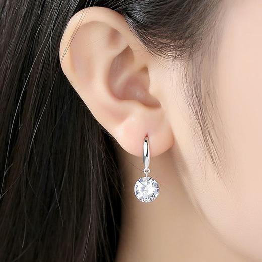 原价43900特卖价62bazaar饰品芭莎s925纯银耳勾耳钉女