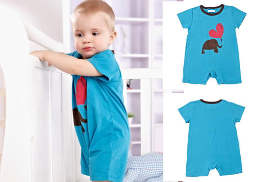 【奥莱款】i-baby 动物派对快乐飞象短爬爬装 商品图4