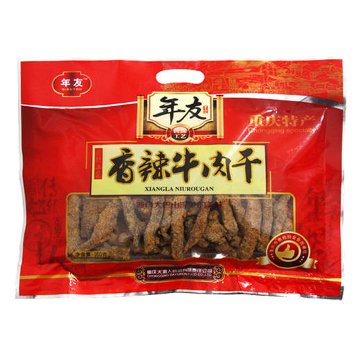 重庆特产【年友牌牛肉干168g】香辣味五香味美味零食 商品图4