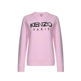 KENZO 高田贤三 女士淡粉色棉质圆领长袖卫衣运动衫 粉色 F952 SW775 952 33
