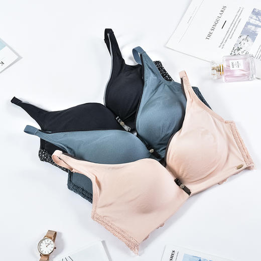 【秒杀品不退不换】皇家丽美无钢圈内衣光面舒适时尚款聚拢文胸厚款小胸显大美背WW915-3 商品图2