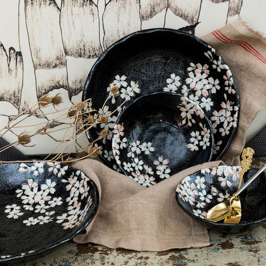 日本原产aito宇野千代淡墨樱花美浓烧陶瓷碗碟