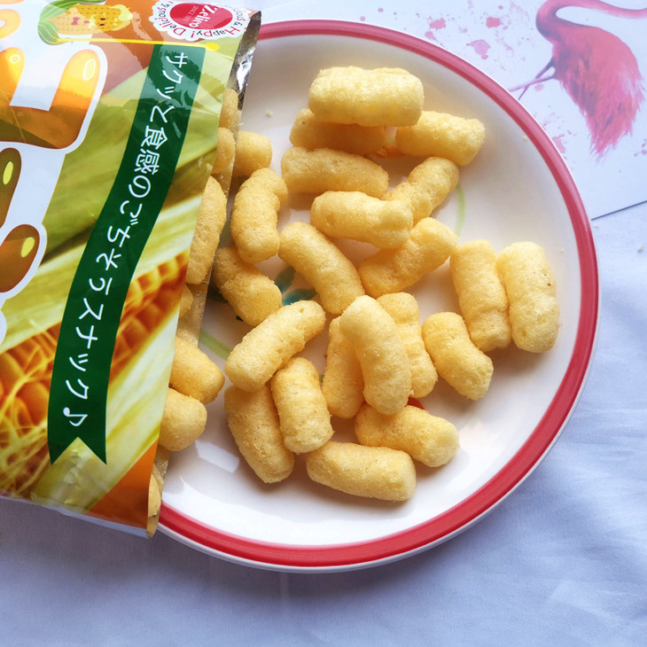 日本滋力菓香浓玉米条酥脆咸甜儿童零食辅食2岁